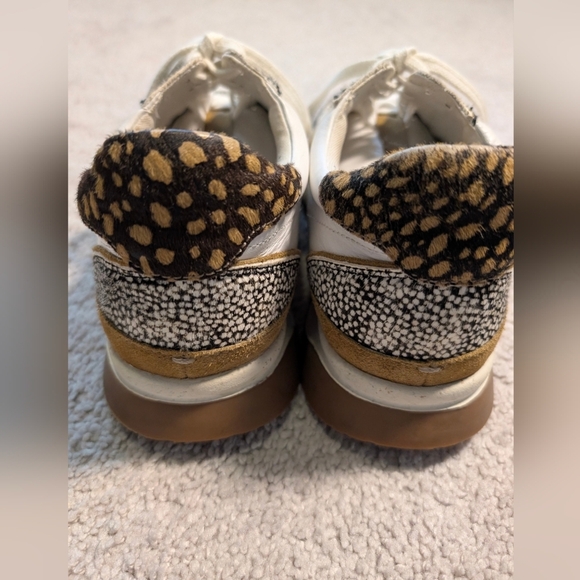 Madewell Kickoff Trainer Sneakers Leather Spot Mix Calf Hair Women's Size 9.5. - Picture 5 of 13